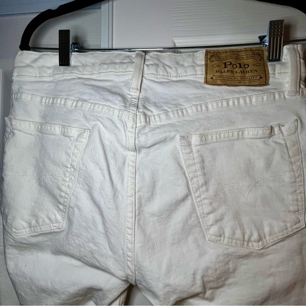 Polo Ralph Lauren Varick Slim Straight Jeans Men’s 30x30 White Stretch Denim - Picture 11 of 13